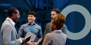 Group of business people talking